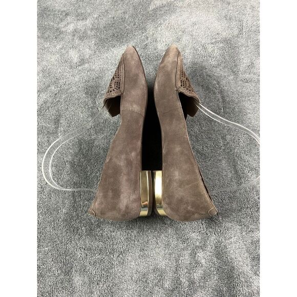 Rockport Women's Total Motion Adelyn Laser Loafer Gray Leather Suede Size 8 - Picture 7 of 10